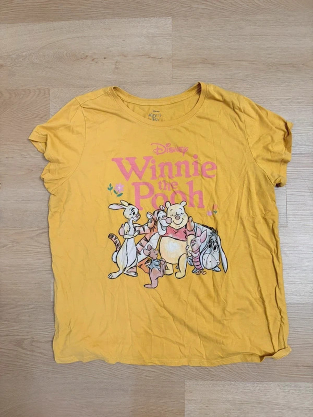 Disney Winnie the Pooh Women’s Yellow Graphic T-Shirt Size Women’s XL